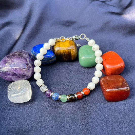 Bracciale Howlite Saturno 7 Chakra