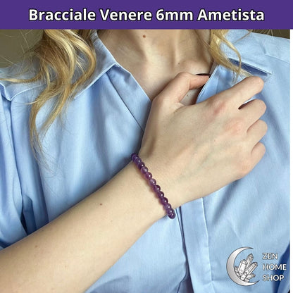 Bracciale Venere Ametista da 6 mm