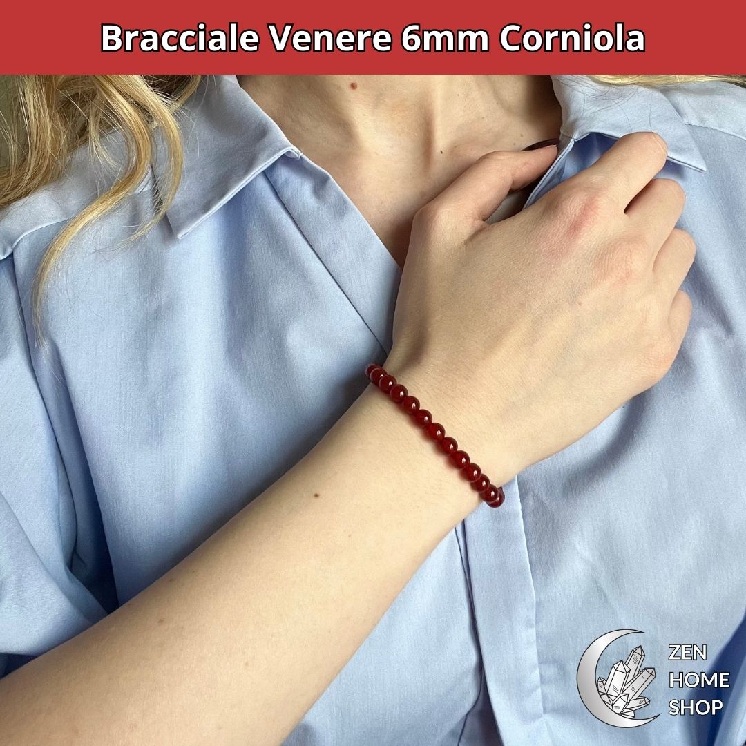Bracciale Venere Corniola da 6 mm