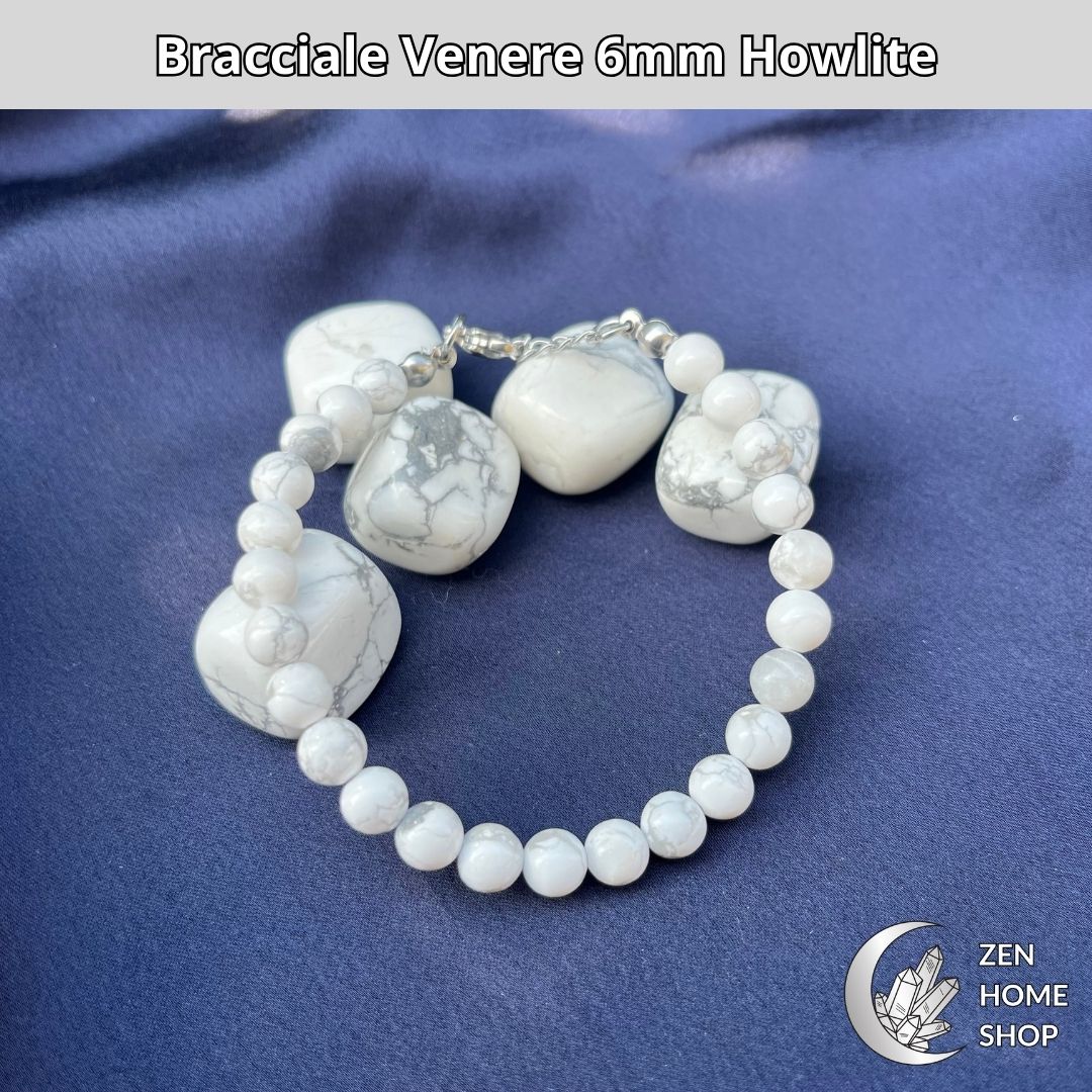 Bracciale Venere Howlite da 6 mm