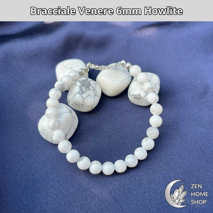Bracciale Venere Howlite da 6 mm