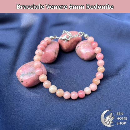 Bracciale Venere Rodonite da 6 mm