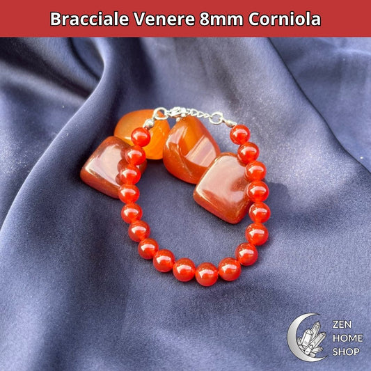 Bracciale Venere Corniola da 8mm
