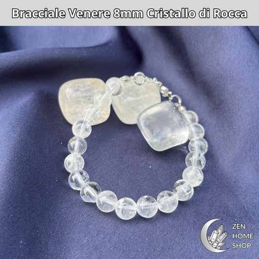 Bracciale Venere Cristallo di Rocca da 8mm