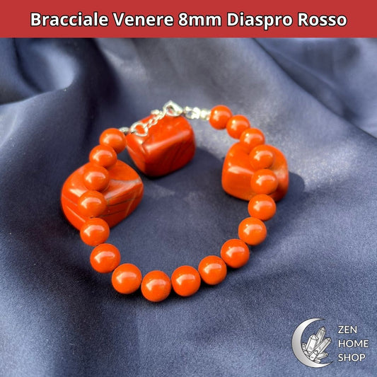 Bracciale Venere Diaspro Rosso da 8mm