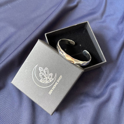Bracciale Rigido Wave in Acciaio Inossidabile 304 – Effetto Lucido