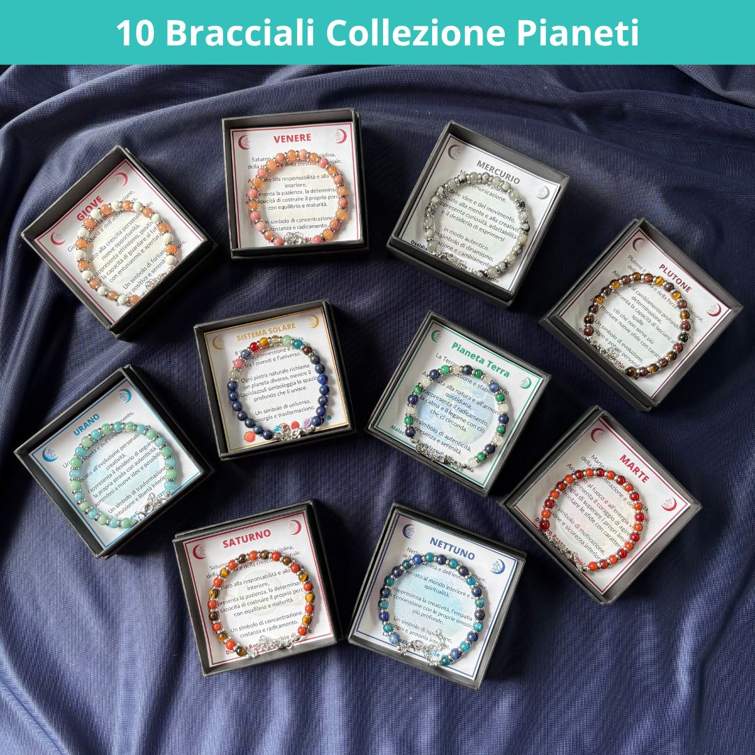 Set 10 Bracciali Collezione Pianeti – Pietre Naturali Assortite