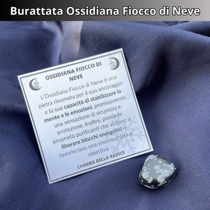 Burattate Ossidiana Fiocco di Neve 2-2,5cm