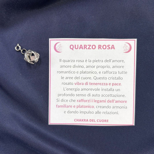Charm genesa Quarzo Rosa