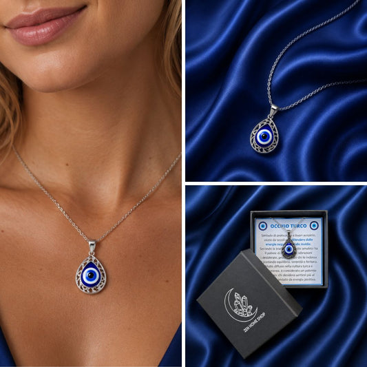 Collana Occhio Turco – Acciaio Inossidabile