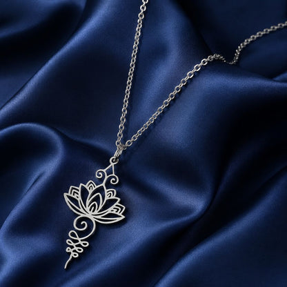 Collana Fiore di Loto Spirituale – Acciaio Inossidabile
