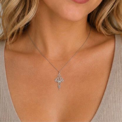 Collana Fiore di Loto Spirituale – Acciaio Inossidabile