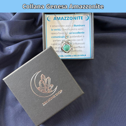 Collana Genesa Amazzonite (Acciaio Inox)