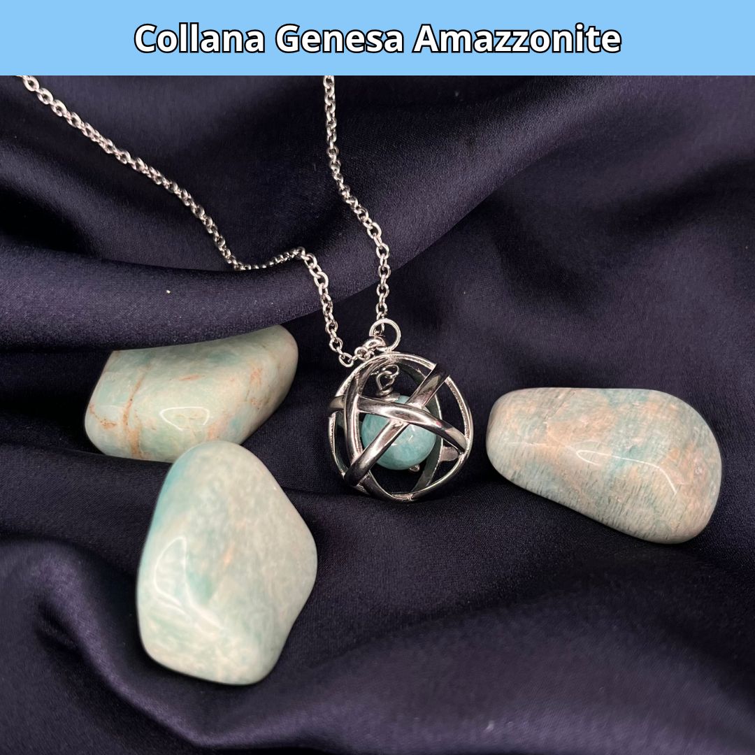 Collana Genesa Amazzonite (Acciaio Inox)