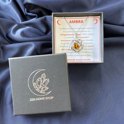 Collana Genesa Ambra (Acciaio Inox)