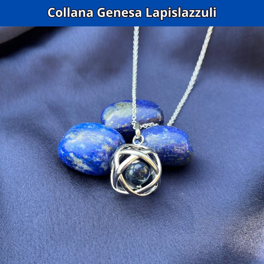 Collana Regolabile Genesa Lapislazzuli(Acciaio Inox)