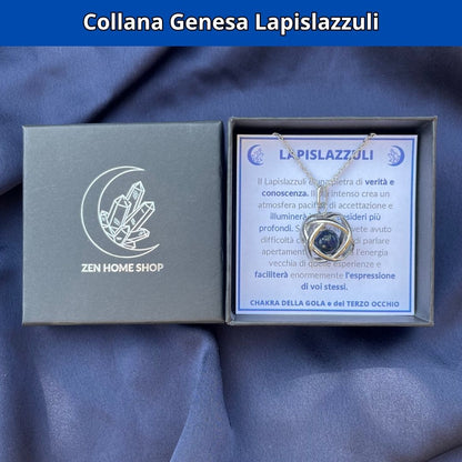 Collana Genesa Lapislazzuli(Acciaio Inox)