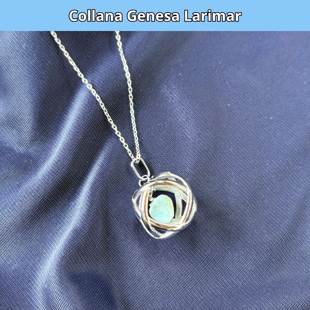 Collana Genesa Larimar (Acciaio Inox)