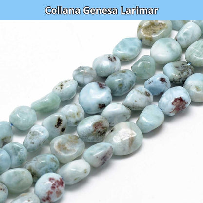 Collana Genesa Larimar (Acciaio Inox)