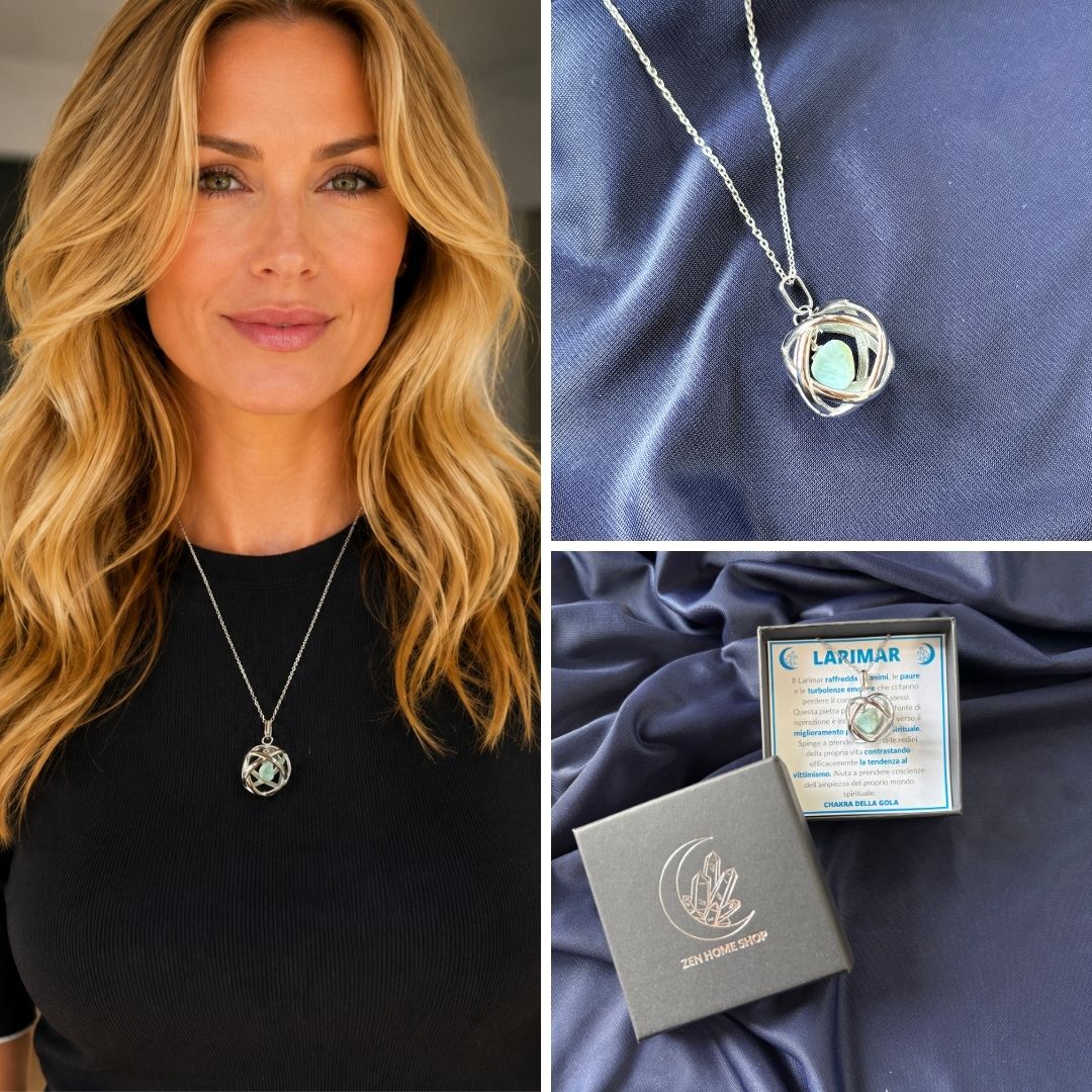 Collana Genesa Larimar (Acciaio Inox)