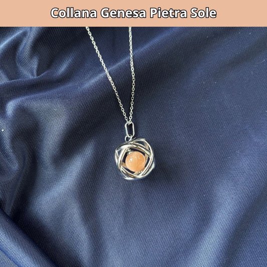 Collana Genesa Pietra Sole (Acciaio Inox)