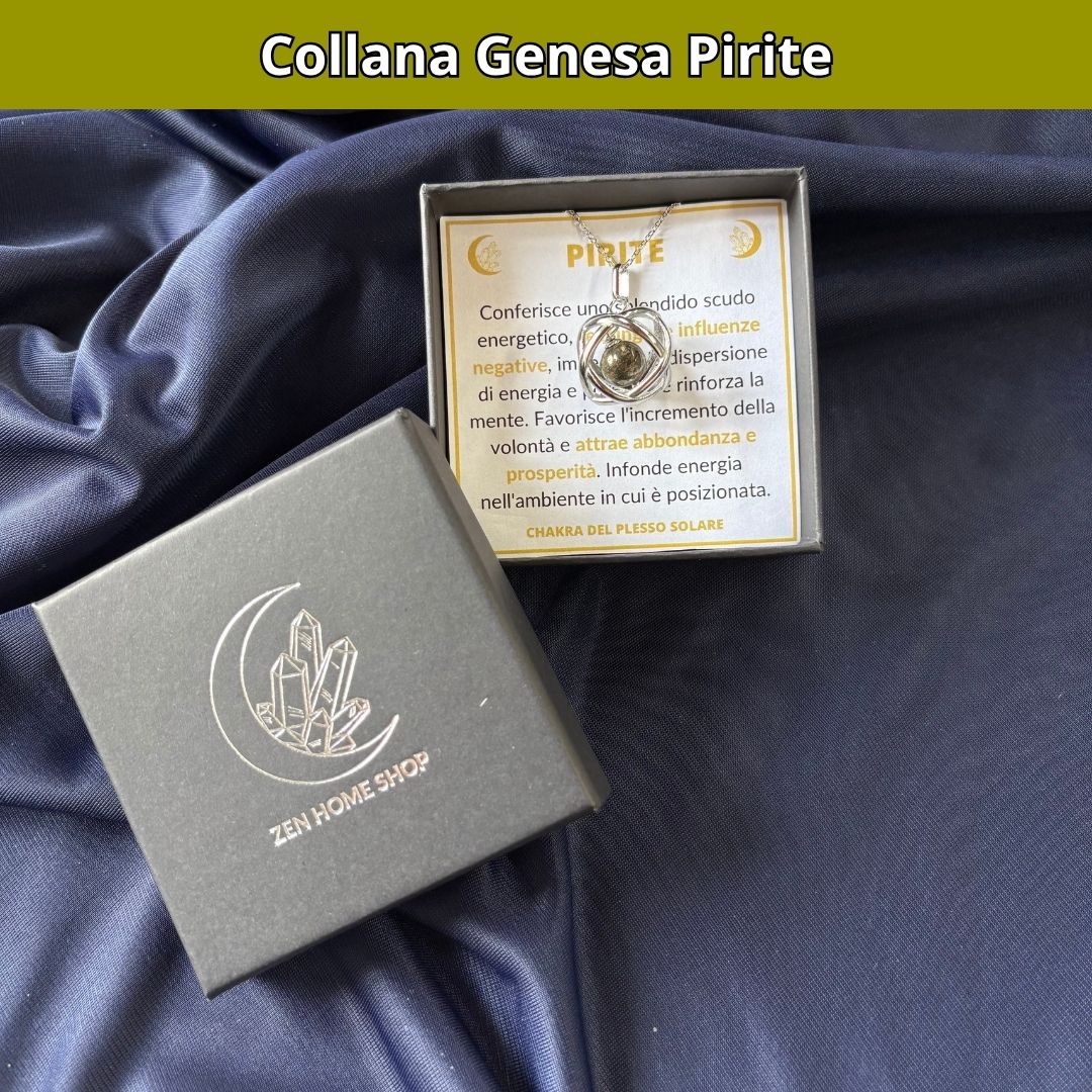 Collana Genesa Pirite (Acciaio Inox)