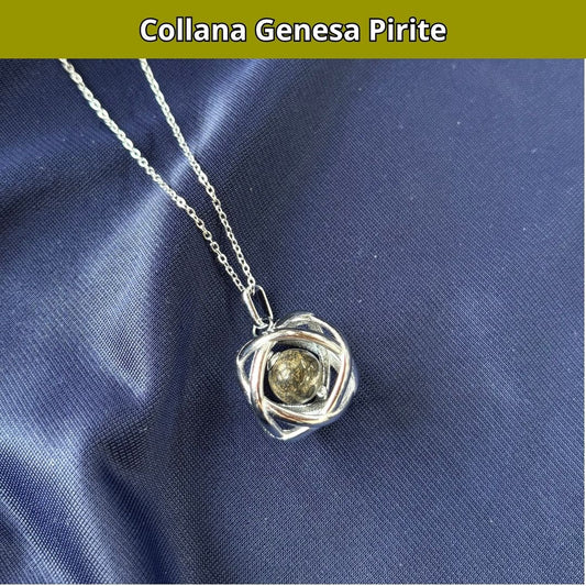 Collana Genesa Pirite (Acciaio Inox)