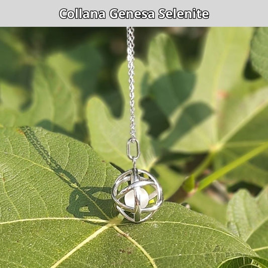Collana Regolabile Genesa Selenite (Acciaio Inox)