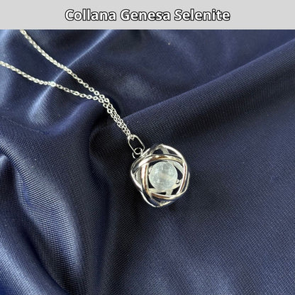 Collana Genesa Selenite (Acciaio Inox)