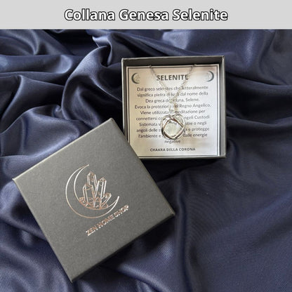 Collana Genesa Selenite (Acciaio Inox)