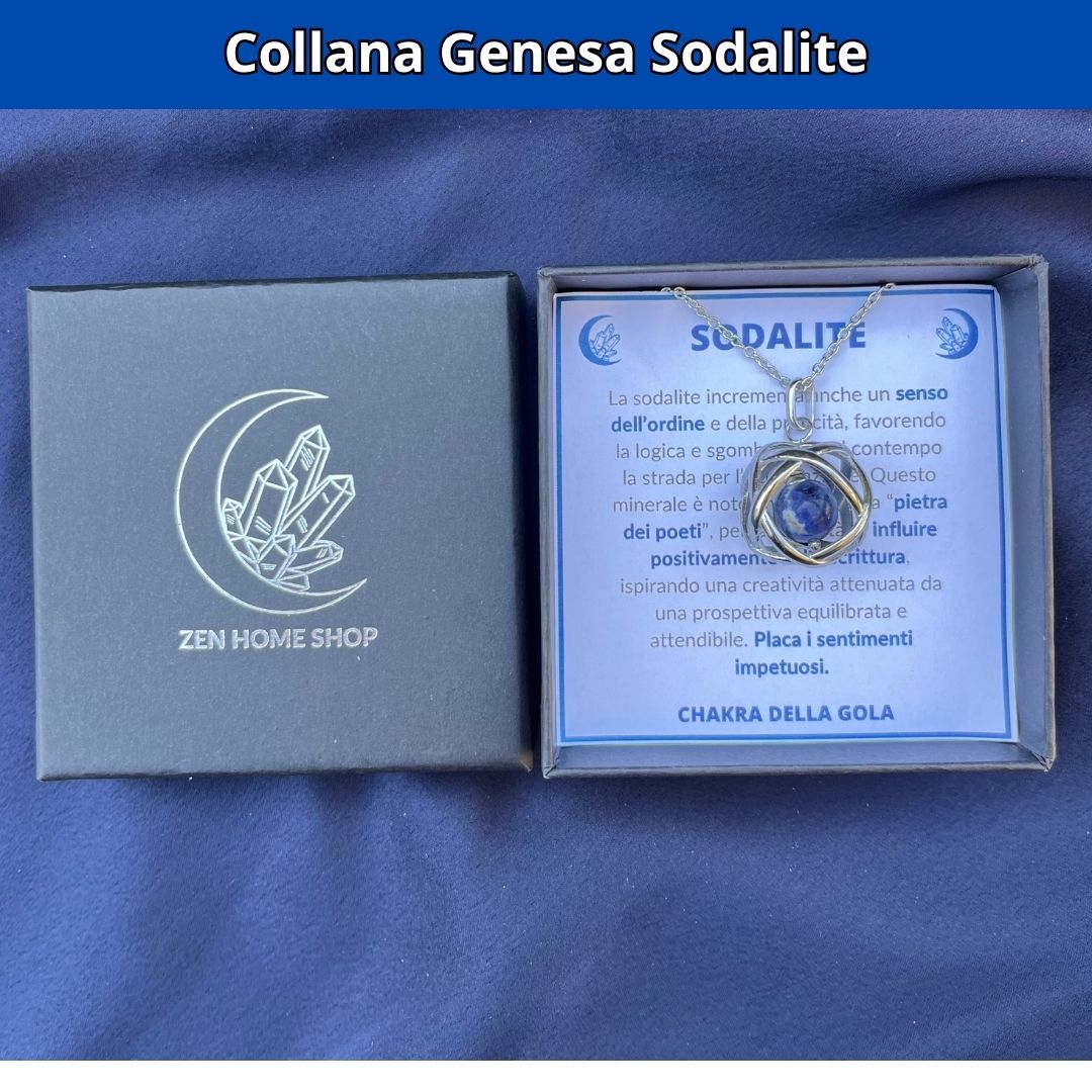Collana Genesa Sodalite (Acciaio Inox)