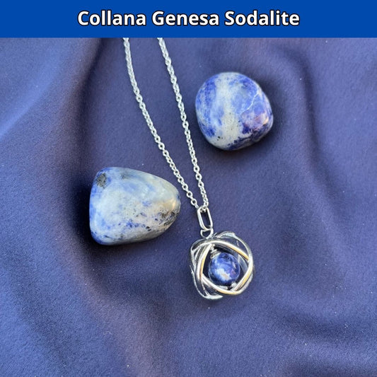 Collana Genesa Sodalite (Acciaio Inox)