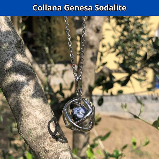 Collana Regolabile Genesa Sodalite (Acciaio Inox)