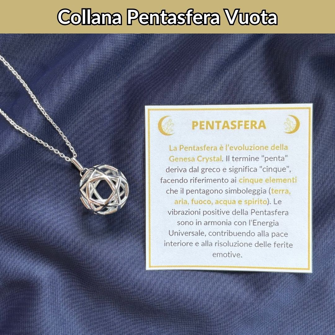 Collana Pentasfera Vuota (Acciaio Inox)
