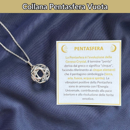 Collana Pentasfera Vuota (Acciaio Inox)