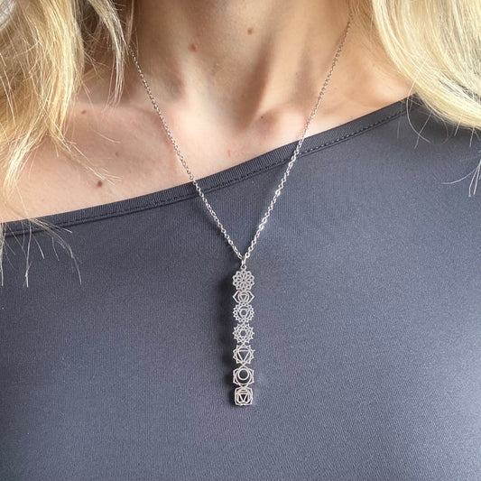 Collana 7 Chakra in acciaio inossidabile