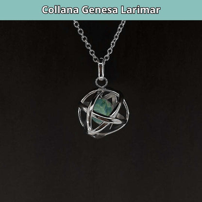 Collana Regolabile Genesa Larimar (Acciaio Inox)