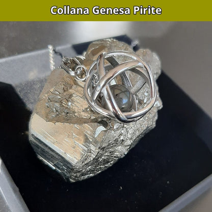 Collana Regolabile Genesa Pirite (Acciaio Inox)