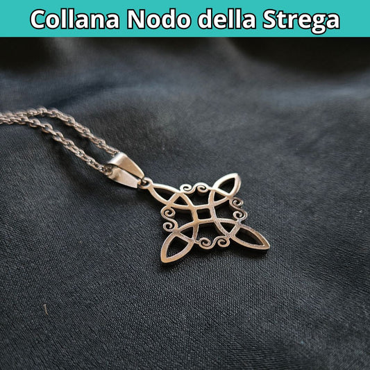 Collana Regolabile Nodo della Strega (acciaio inox)