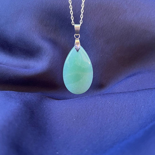 Collana pietra naturale petalo in Avventurina