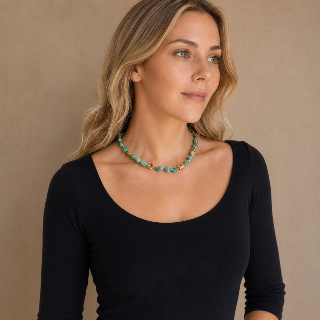 Collana Luce Pietra Naturale Amazzonite
