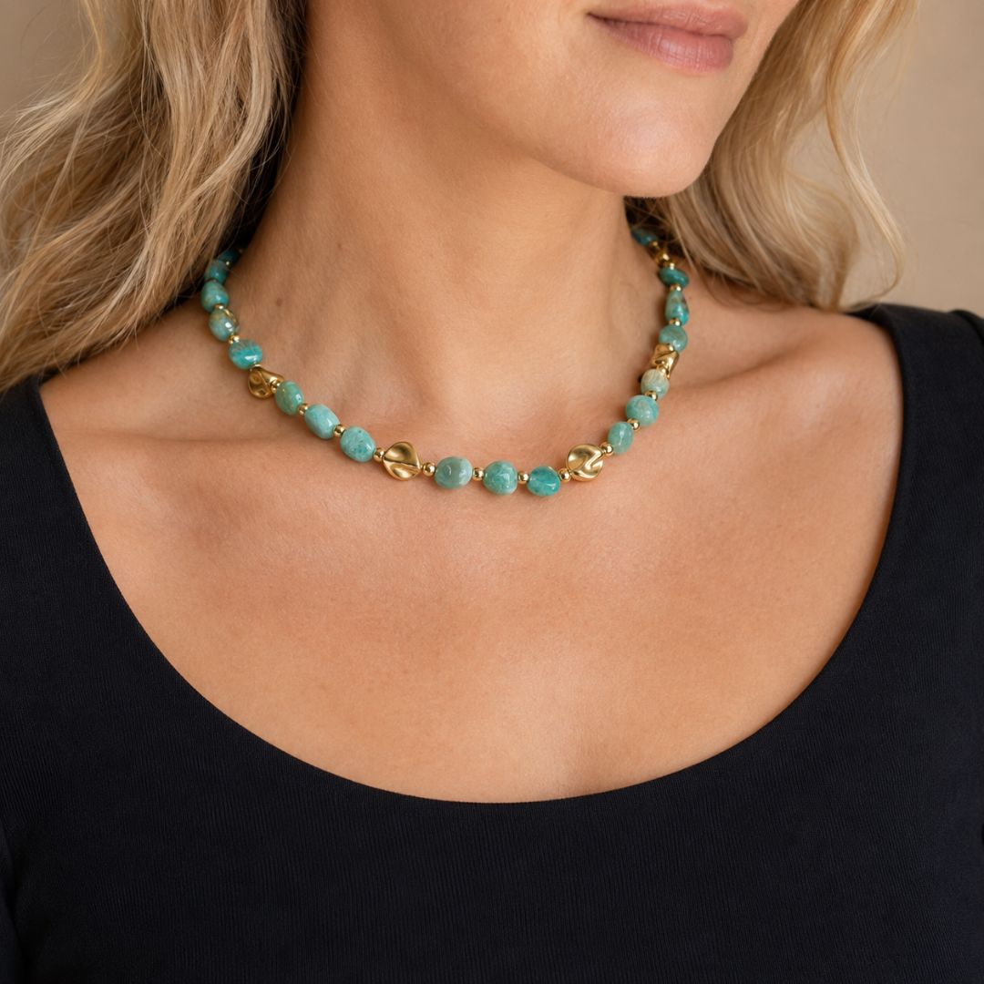 Collana Luce Pietra Naturale Amazzonite
