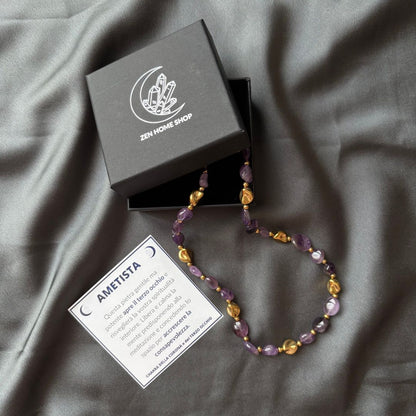 Collana Luce Pietra Naturale Ametista