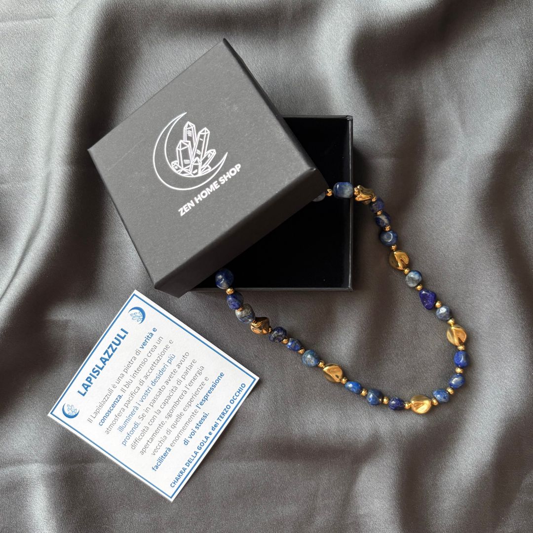 Collana Luce Pietra Naturale Lapislazzuli
