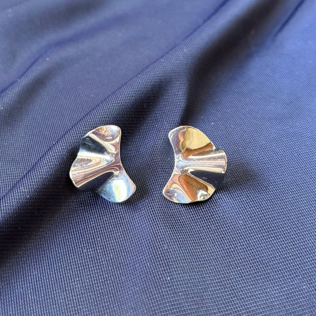 Orecchini Fold argento in Acciaio Inossidabile