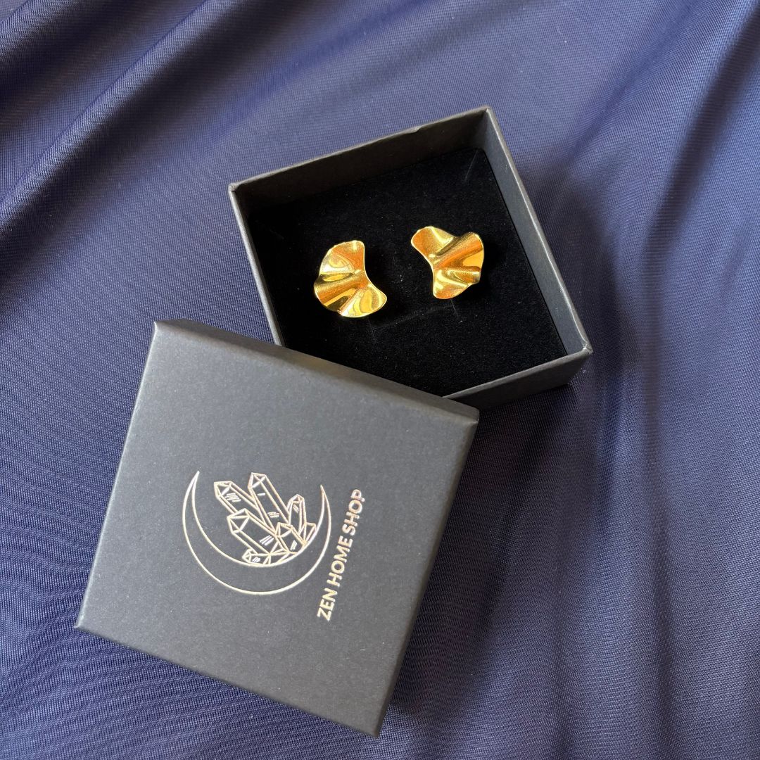Orecchini Fold Gold in Acciaio Inossidabile