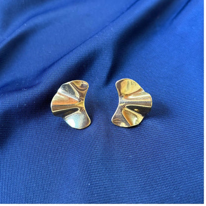 Orecchini Fold Gold in Acciaio Inossidabile