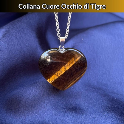 Collana Cuore Occhio di Tigre