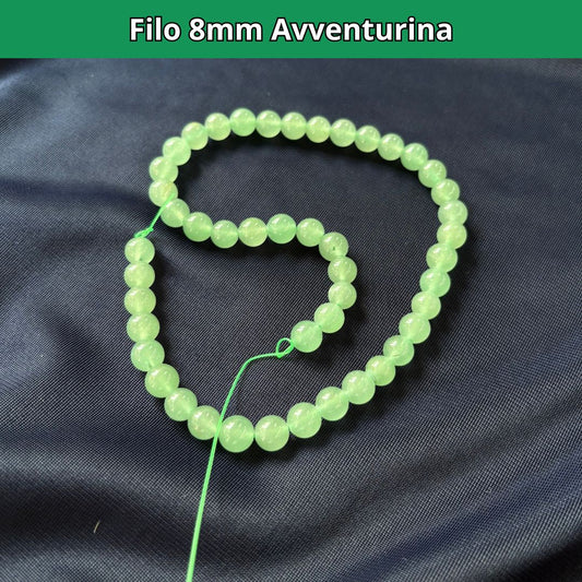 Fili in pietra naturale Avventurina 8mm (45-47 perle)