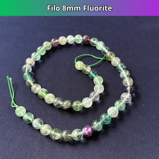 Fili in pietra naturale Fluorite 8mm (46 perle)
